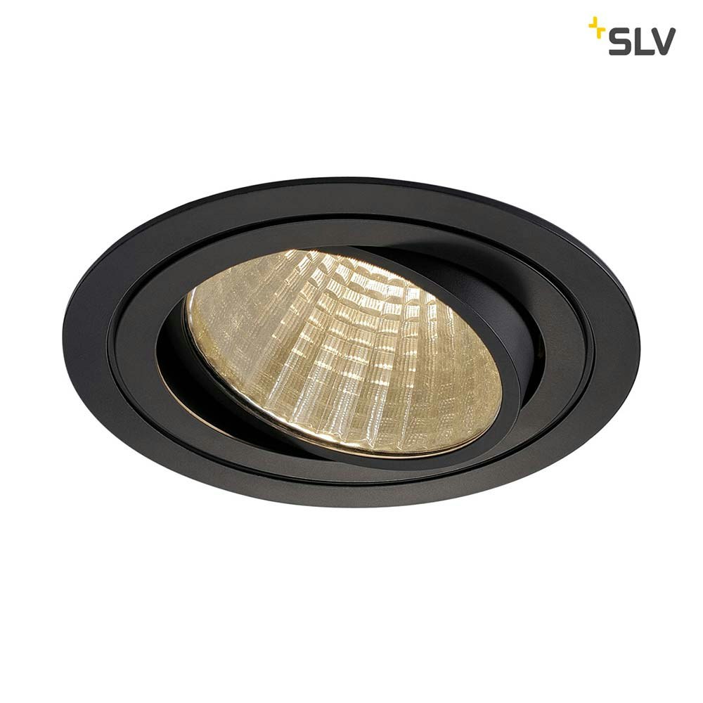 SLV New Tria LED DL Round Set Schwarz 25W 30°, 3000K, inkl. Treiber, Clipf. zoom thumbnail 1