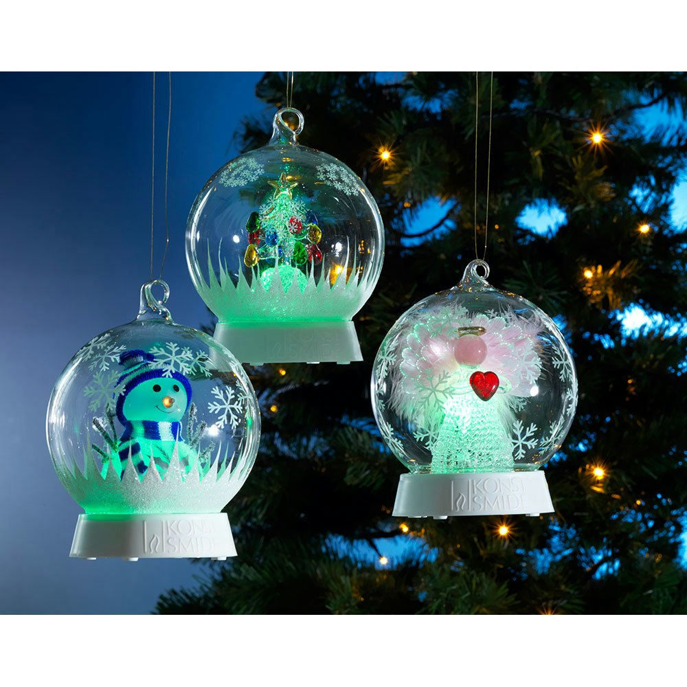 Glaskugel Weihnachtsbaum mit 3 Funktionen Timer RGB-Farbwechsel 1 RGB Diode batteriebetrieben zoom thumbnail 6