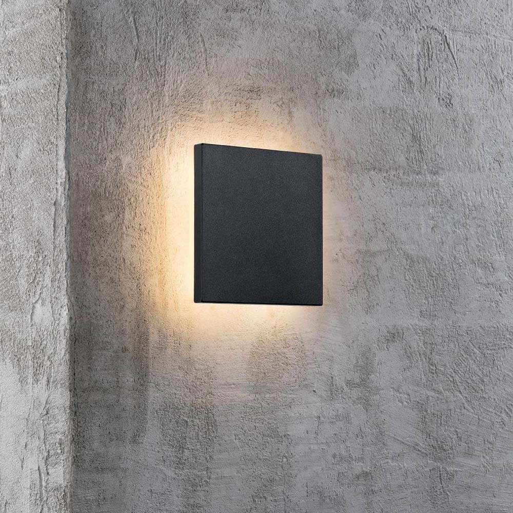 S.Luce Nordlux LED Wandaussenleuchte Artego IP54 Schwarz