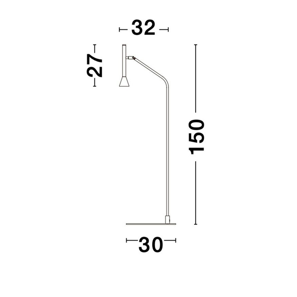 Nova Luce Navan LED Stehleuchte 150cm Matt-Schwarz thumbnail 6