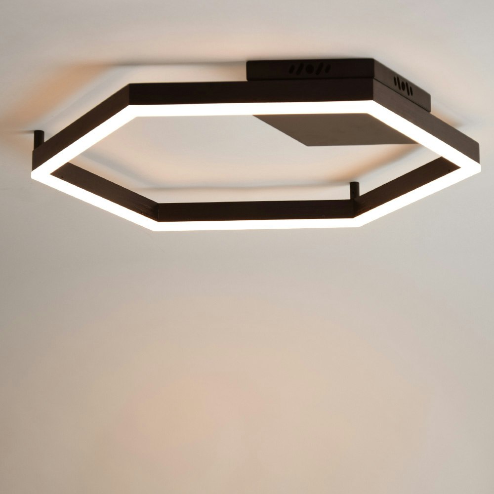 s.luce eckige LED-Deckenleuchte Hexa flach modern zoom thumbnail 3