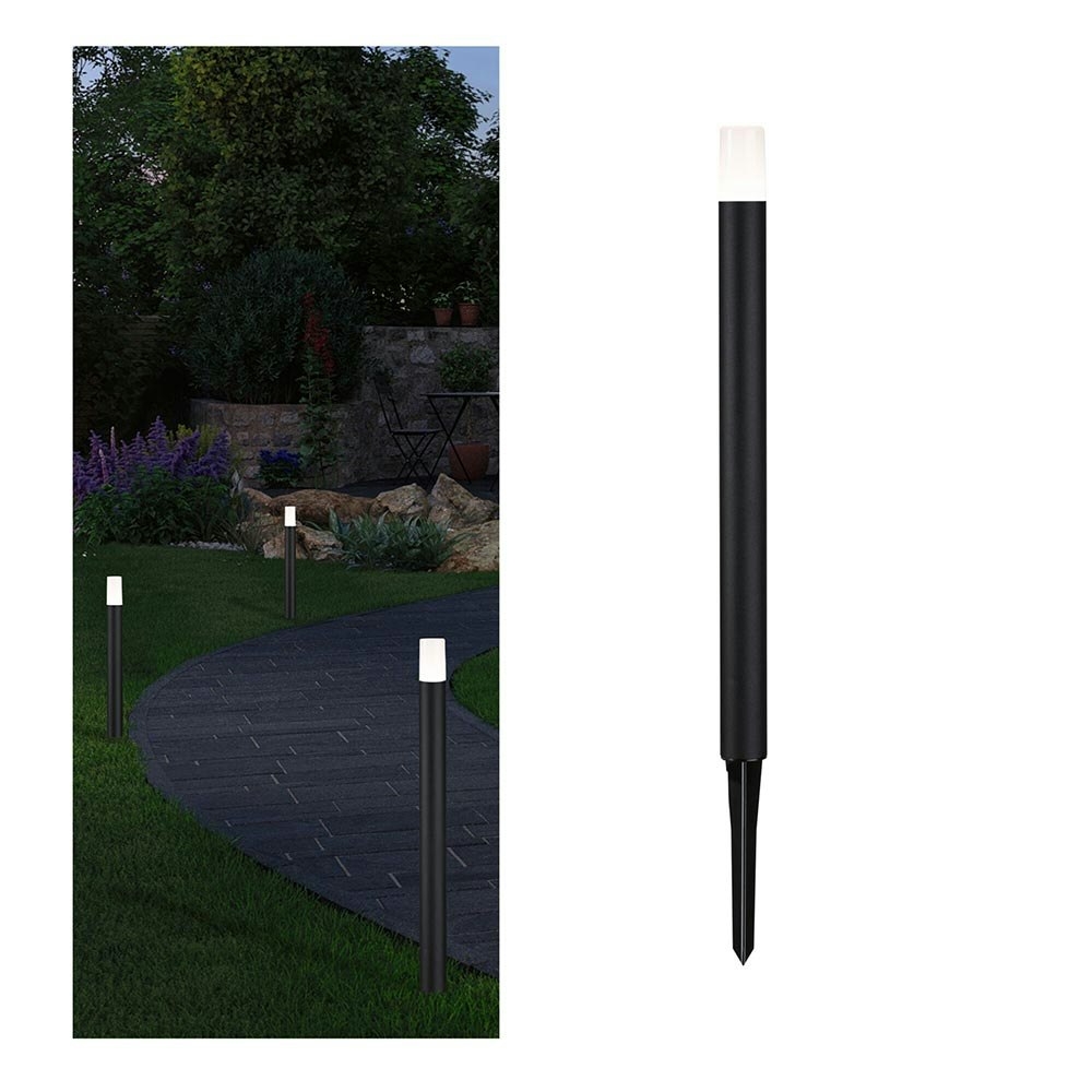 Plug & Shine LED Spit Bollard Light Flarea Black IP65 1