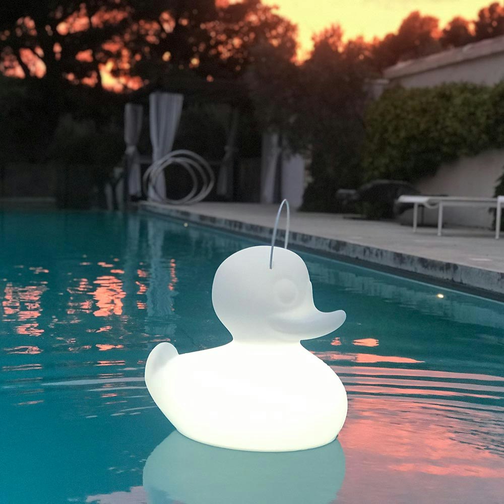 Schwimmfähige Akku-LED-Leuchte Duck-Duck S Weiß
                                        