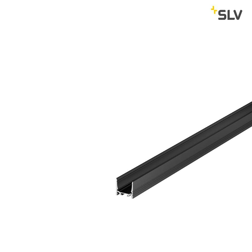 SLV Grazia 20 LED Aufbauprofil Standard Gerillt 2m Schwarz 