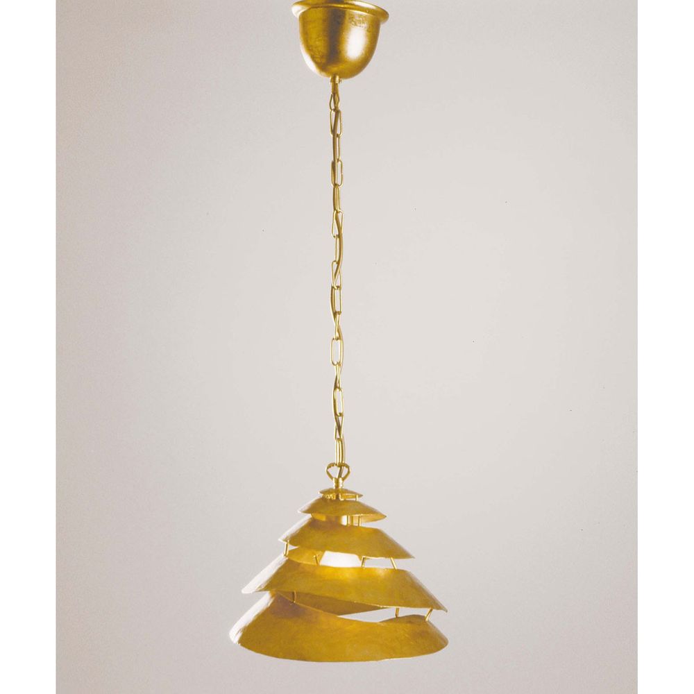 S.Luce Pendelleuchte Snail One Eisen Gold