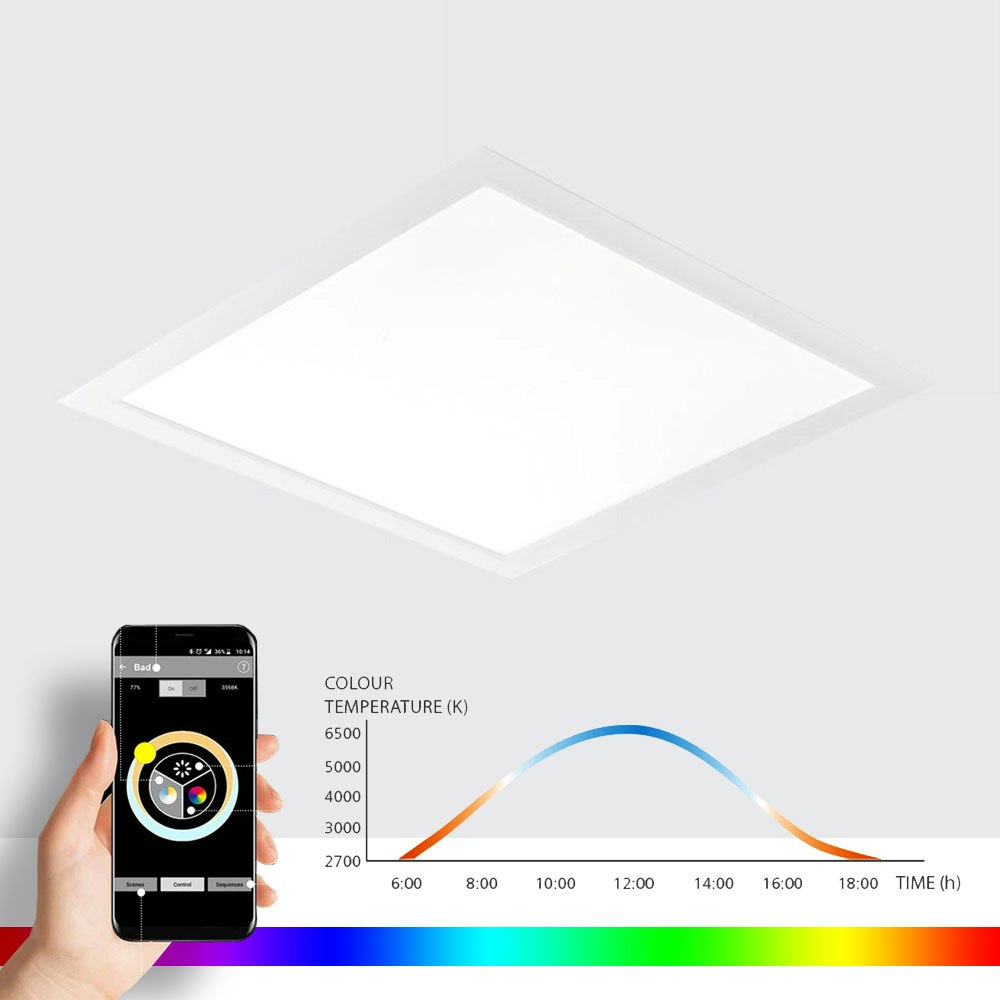 Kiteo K-Aera Flat LED Einlegeleuchte HCL RGB CCT tageslichtkurve NeoLink DALI thumbnail 1