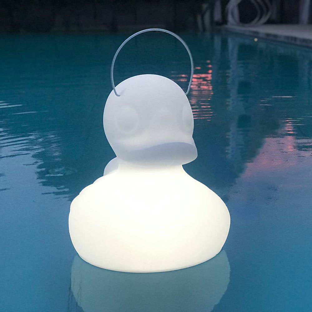 S.Luce Schwimmfähige Akku-LED-Lampe Duck-Duck XL Weiß