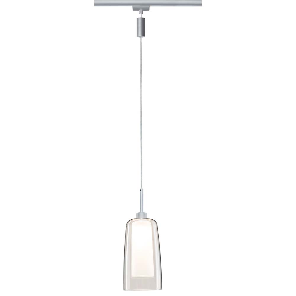 S.Luce URail LED Pendulum Arido II 1x5W GU10 Klar Satin Glas