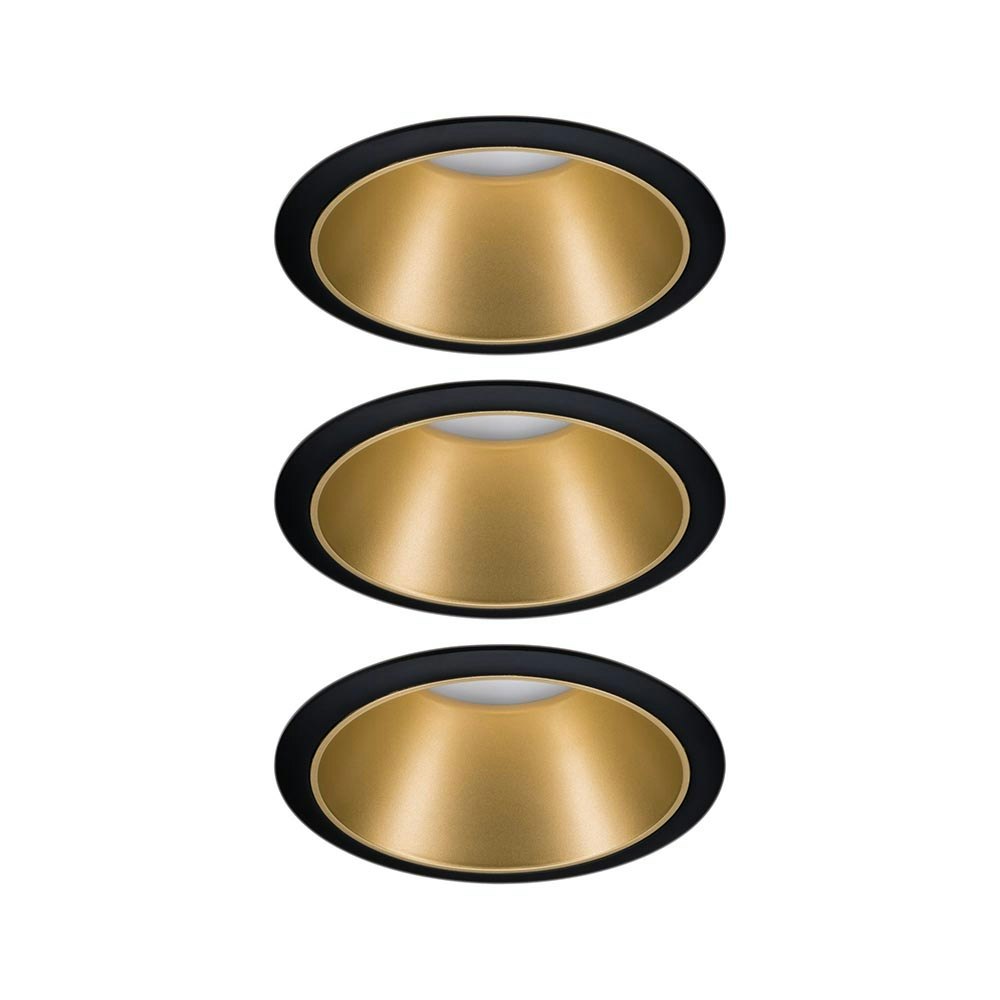 LED Einbauleuchte Cole LED Basis-Set Schwarz, Gold IP44 thumbnail 5