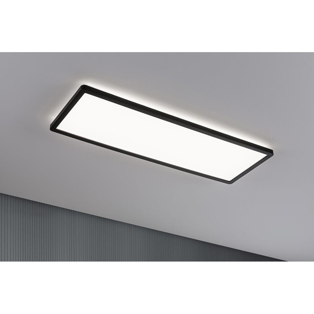 S.Luce LED Decken Panel Atria Shine Schwarz mit 3 Stufen-Dimmer