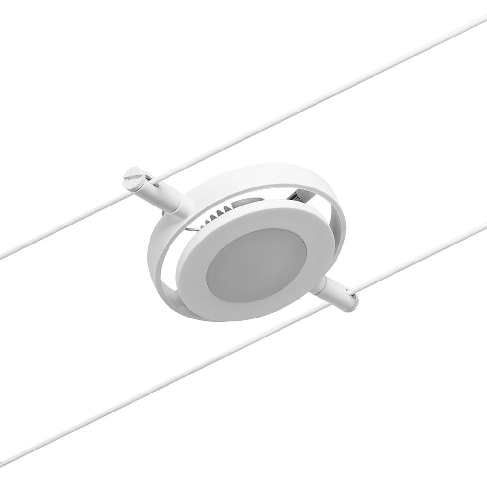 CorDuo LED Seilsystem Einzelspot Round Mac Weiß-Matt, Chrom thumbnail 4