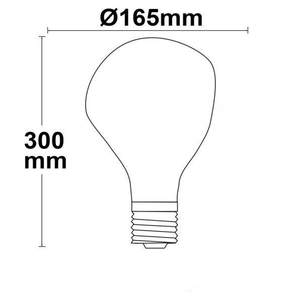 E27 LED Tropfen Ø16,5cm Dimmbar 4W extra Warmweiß 2200K zoom thumbnail 2