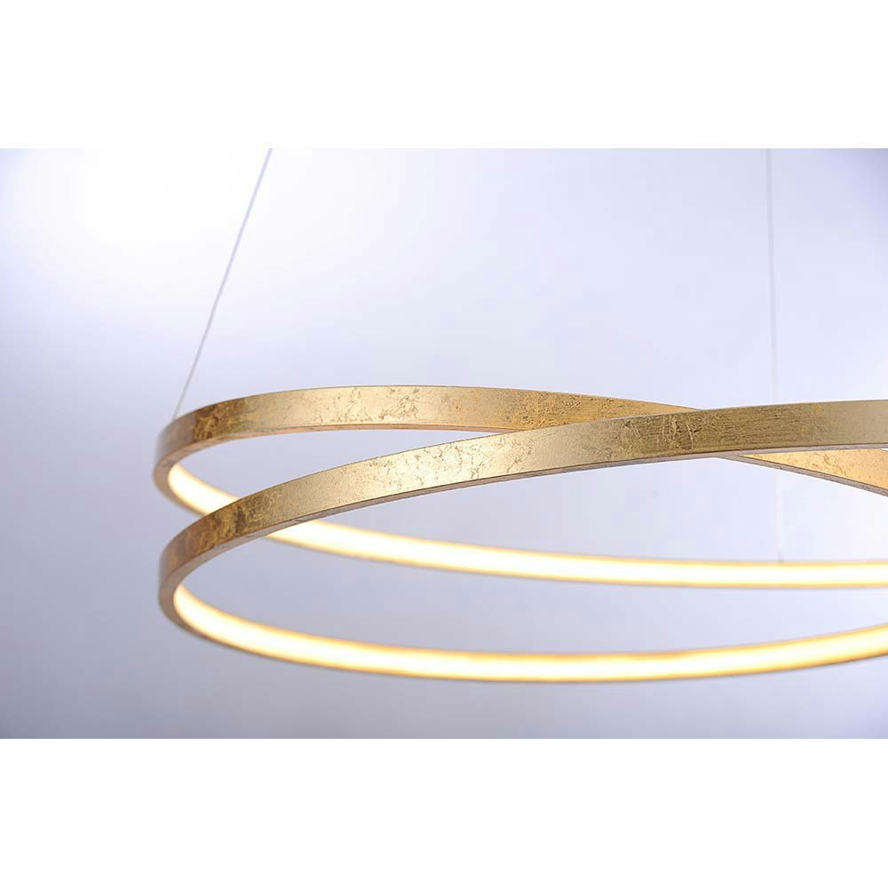 LED-Pendelleuchte Roman ringförmig in Gold, dimmbar per Schalter Ø 72cm zoom thumbnail 3