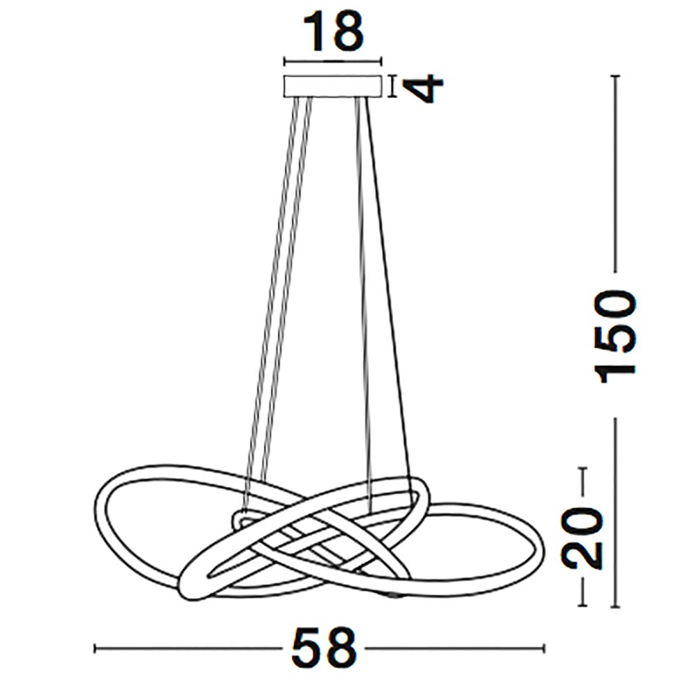 Nova Luce Treccia LED Hängeleuchte Ø 58cm 2