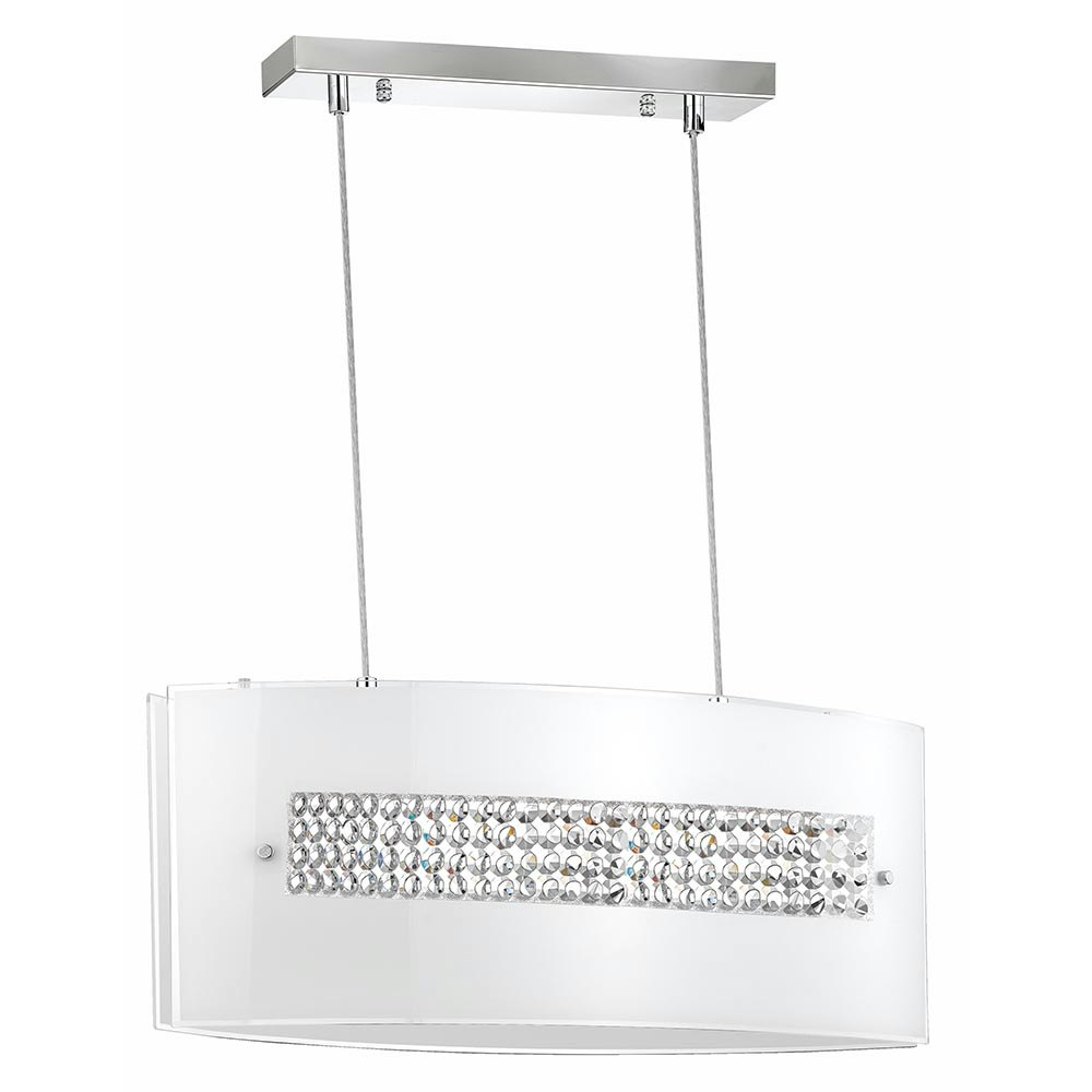 Nova Luce Thelta Pendant Lamp Crystal Chrome 1