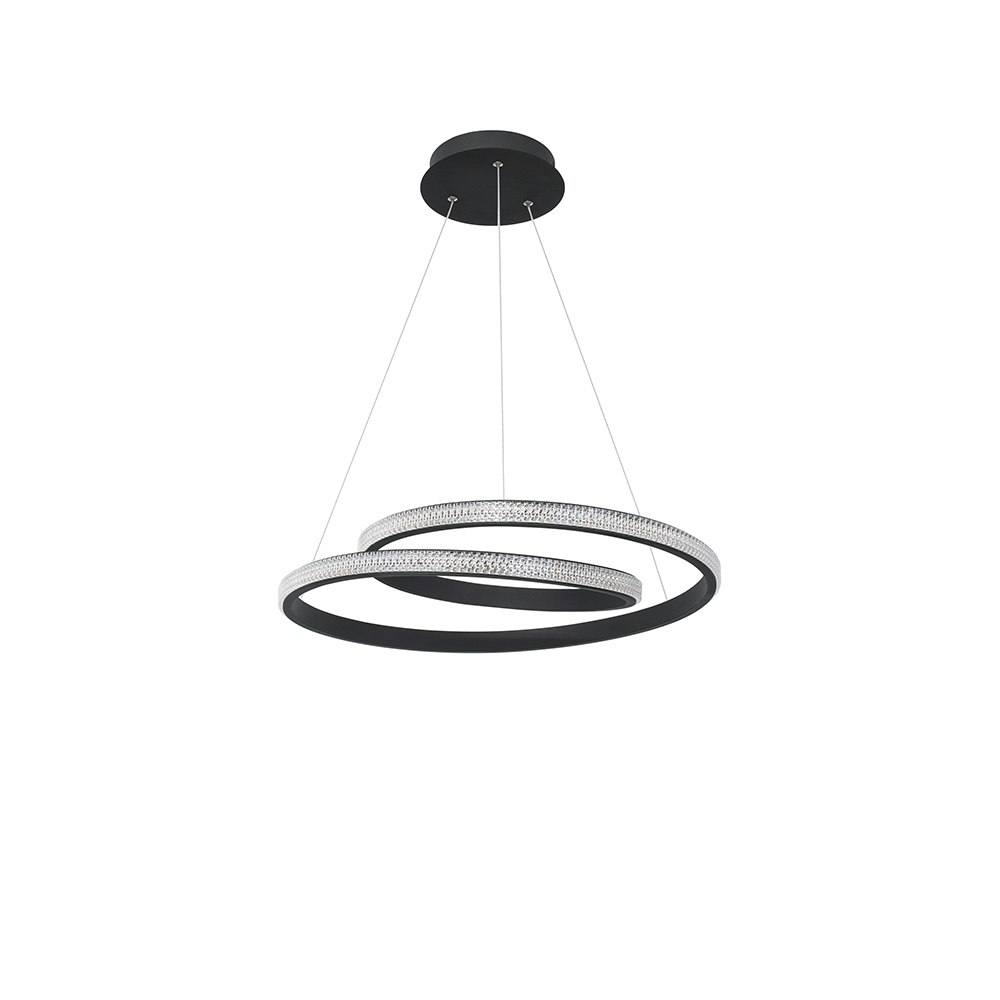 Nova Luce Grania LED Lampe à suspendre sable-noir 1