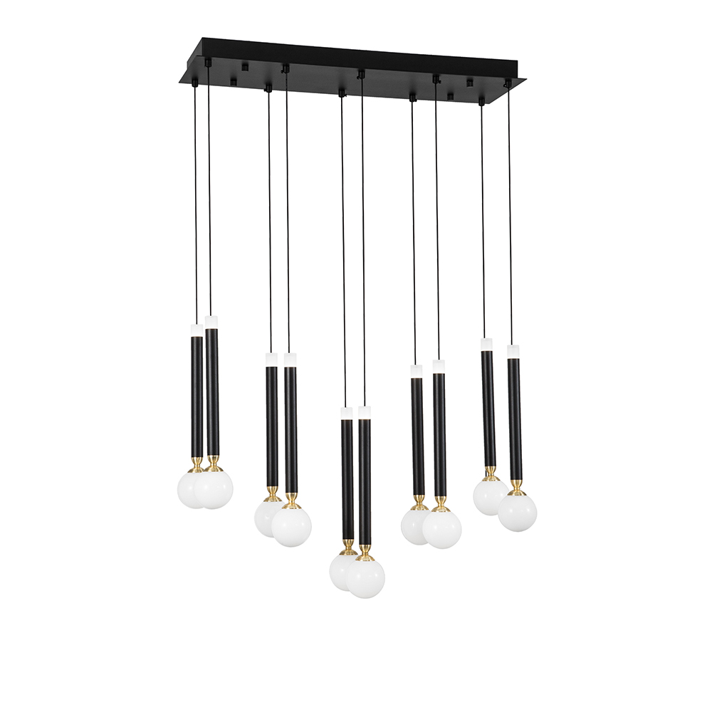 S.Luce Nova Luce Cayo LED Pendelleuchte Schwarz