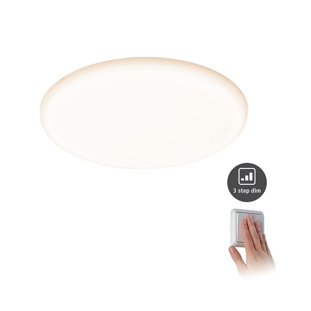 S.Luce VariFit LED Einbaupanel Veluna mit 3-Stufen-Dimmer Satiniert