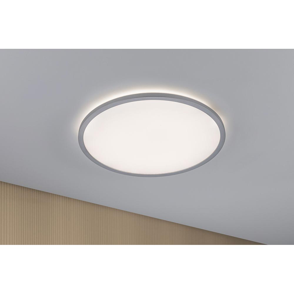 S.Luce LED Panel Atria Shine Rund Chrom-Matt mit Stufen-Dimmer