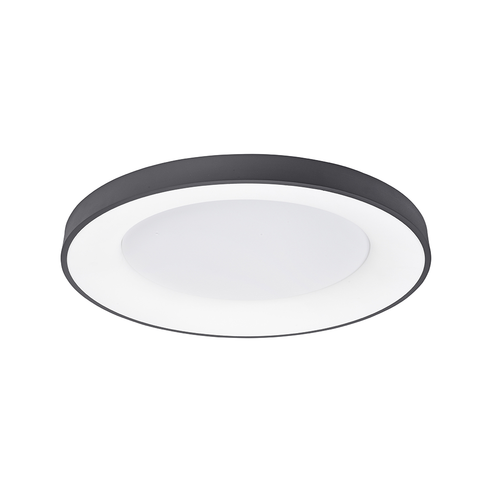 S.Luce Nova Luce Rando LED Thin Deckenlampe Schwarz Ø 60cm