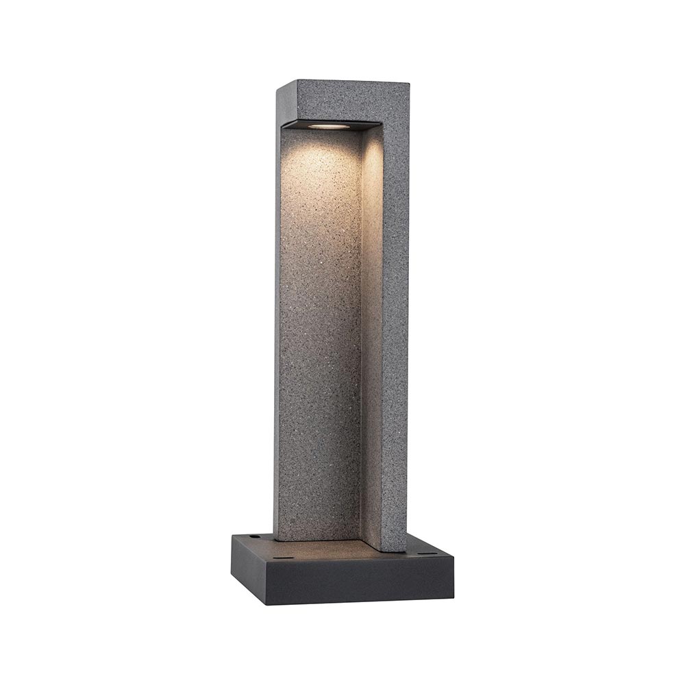 S.Luce LED Pollerleuchte Concrea Schwarzer Sandstein Beton IP65