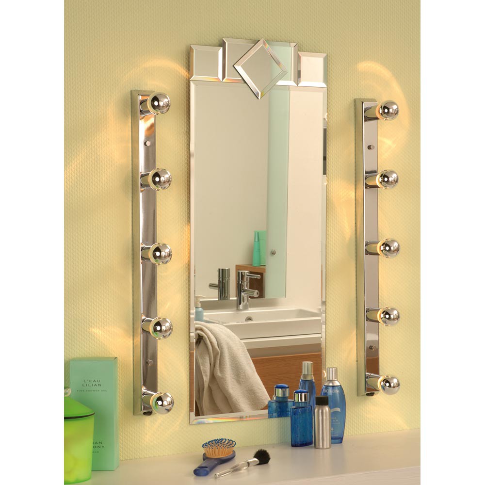 S.Luce Mirror Regula Lichtleiste max. 5x40W E14 Chrom