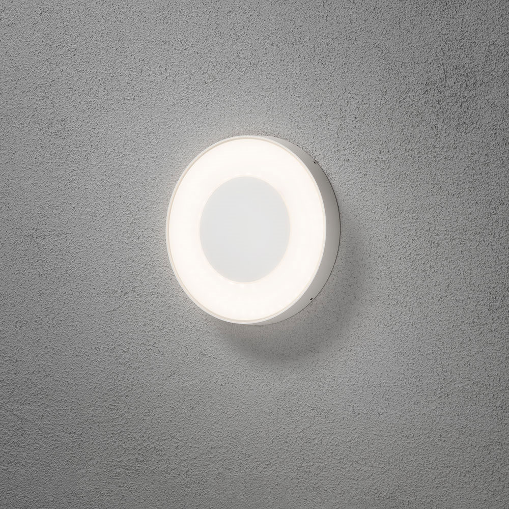 S.Luce Carrara LED Außenwand- & Deckenlampe Ø 27cm CCT Weiß