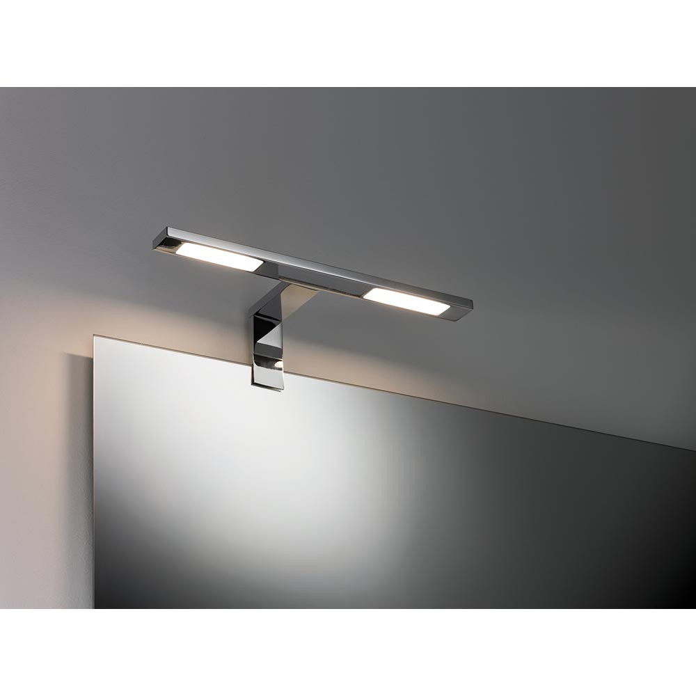 S.Luce Galeria Spiegel- und Aufschrankleuchte LED Double Hook 2x3,2W Chrom