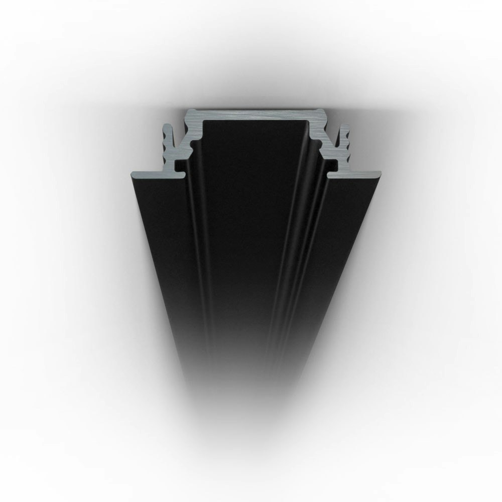 Einbauprofil flach 200cm Schwarz ohne Abdeckung für LED-Strips thumbnail 3