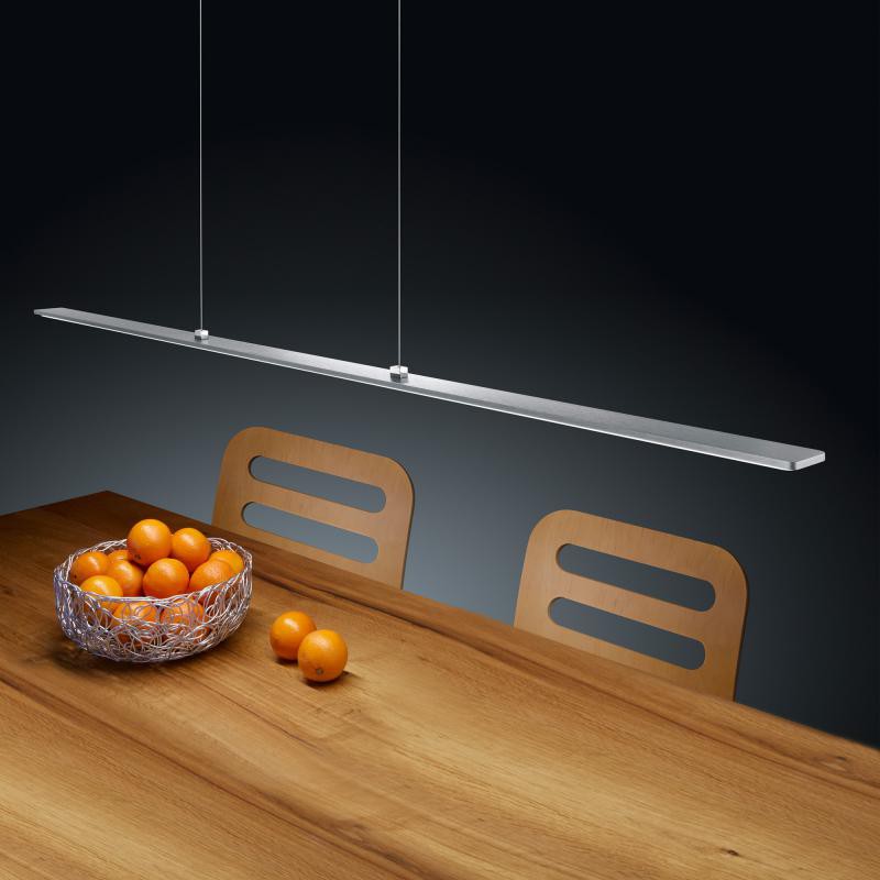 S.Luce Lexx LED-Hängelampe 109cm 1820lm Dimmbar Alu