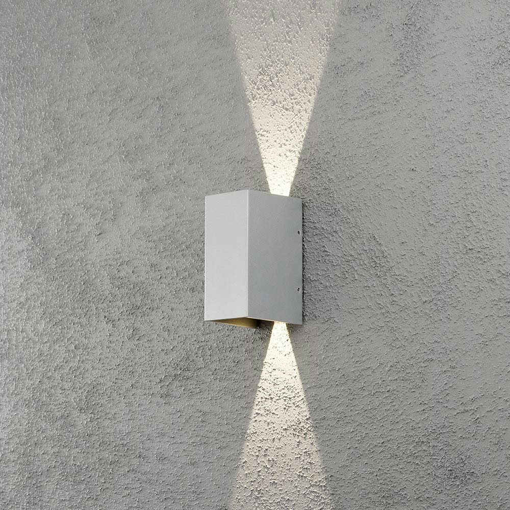 Cremona LED Außen-Wandleuchte individuell verstellbarer Lichtaustritt Grau, klares Acrylglas zoom thumbnail 3