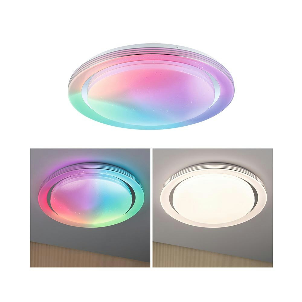 LED Deckenleuchte Rainbow CCT Dimmbar Chrom, Weiß 2