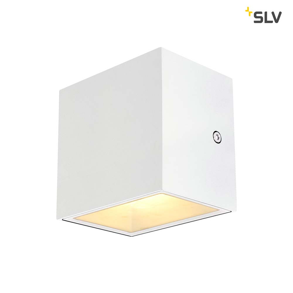 S.Luce SLV Sitra Cube LED Außen-Aufbauleuchte Weiß IP44