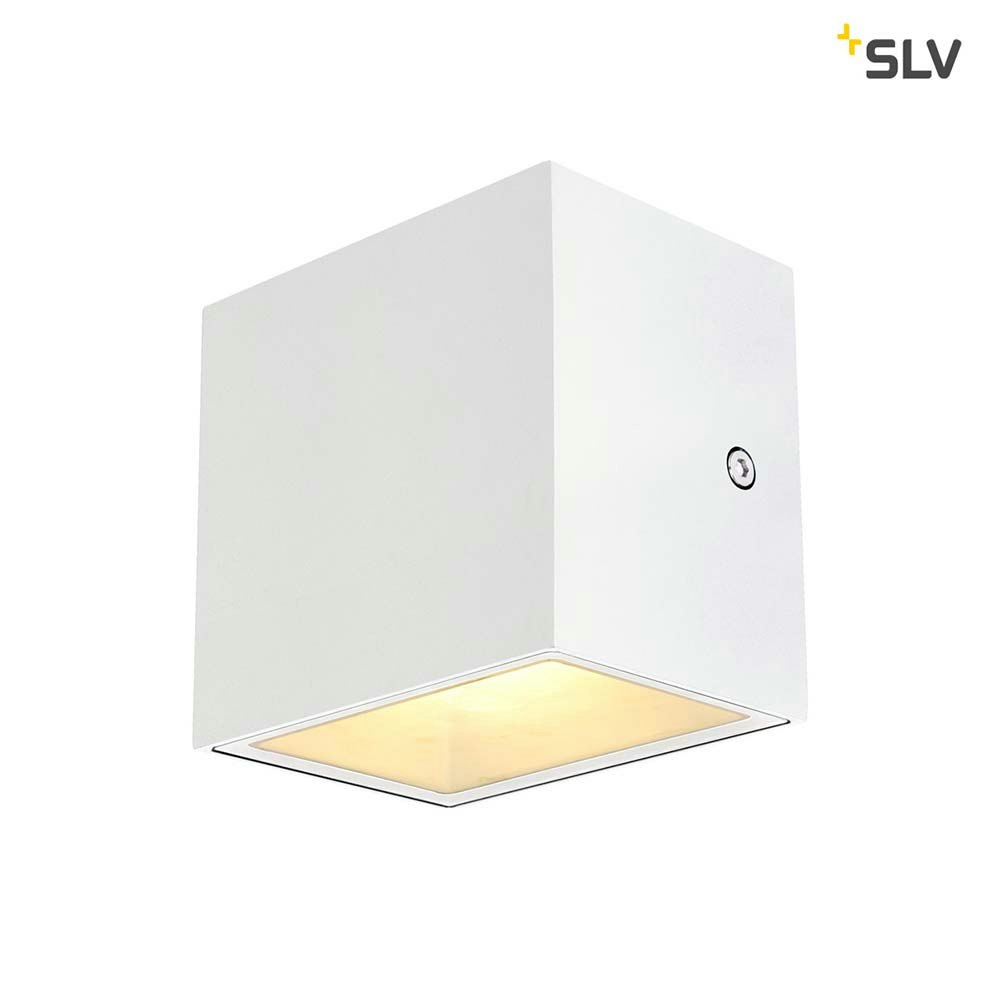 SLV Sitra Cube LED Außen-Aufbauleuchte Weiß IP44 thumbnail 1