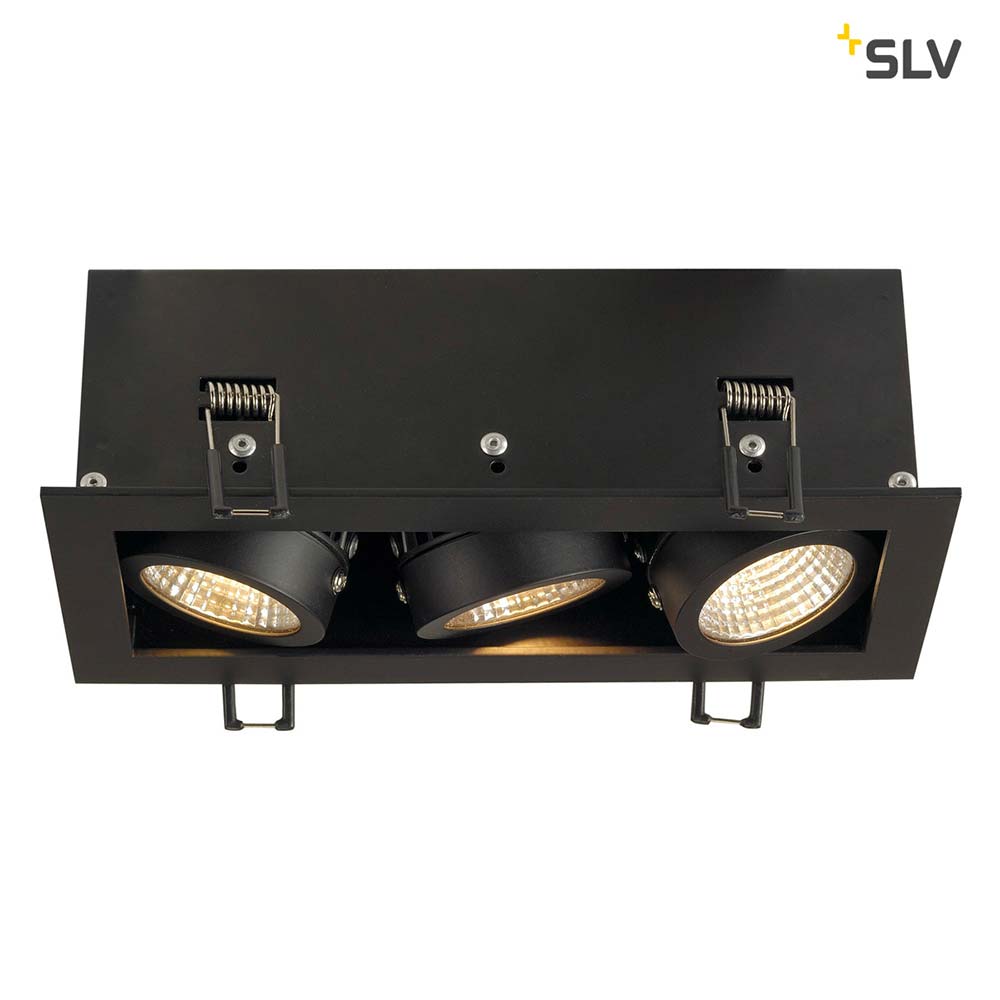 S.Luce SLV Kadux LED Triple DL Set Schwarz 38° 3000K inkl. Treiber