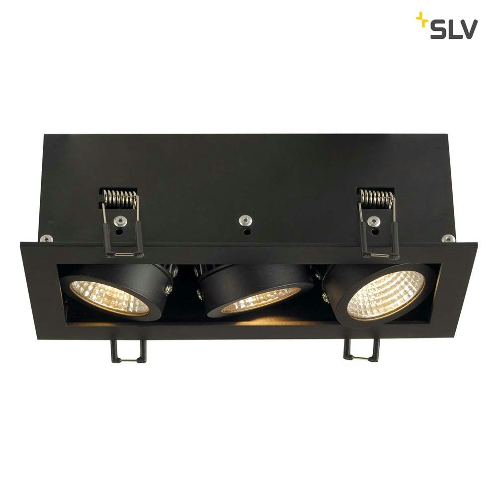 SLV Kadux LED Triple DL Set Schwarz 38° 3000K inkl. Treiber 1