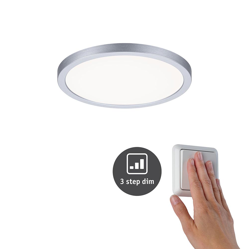 S.Luce VariFit LED Einbaupanel Areo mit 3-Stufen-Dimmer Chrom IP44