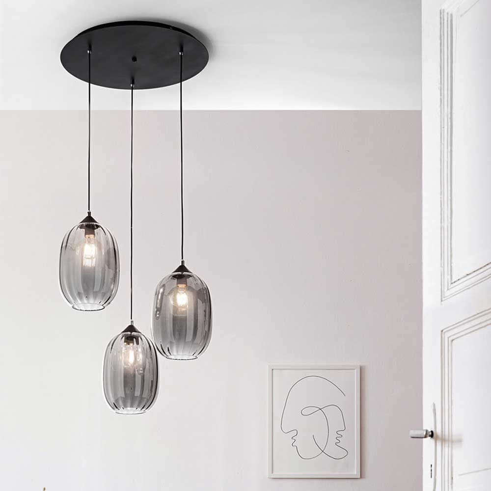 S.Luce Fabas Luce Pendelleuchte Infinity Ø 55cm