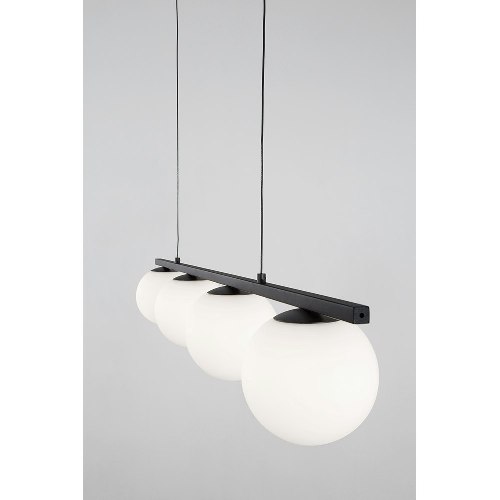 Nova Luce Joline LED Lampe à suspendre en verre noir 2
