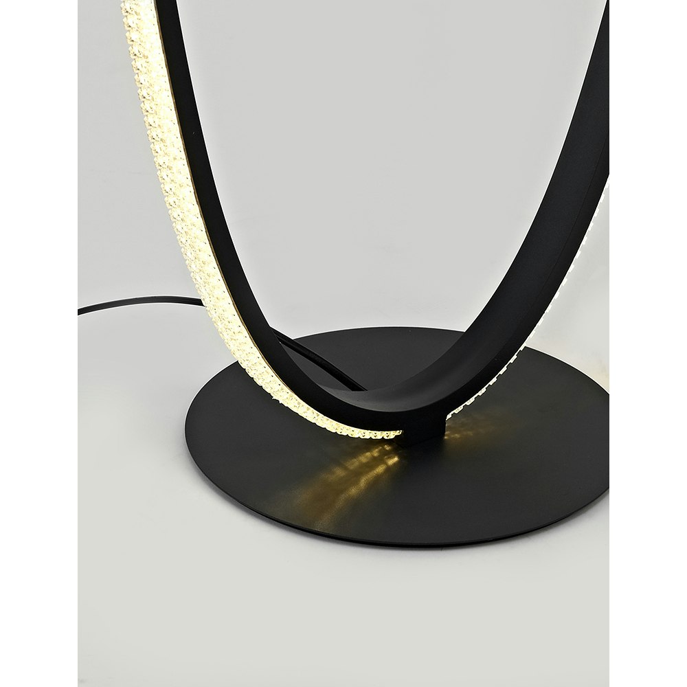Nova Luce Nager LED Stehleuchte Ring 125cm Sandig-Schwarz zoom thumbnail 4