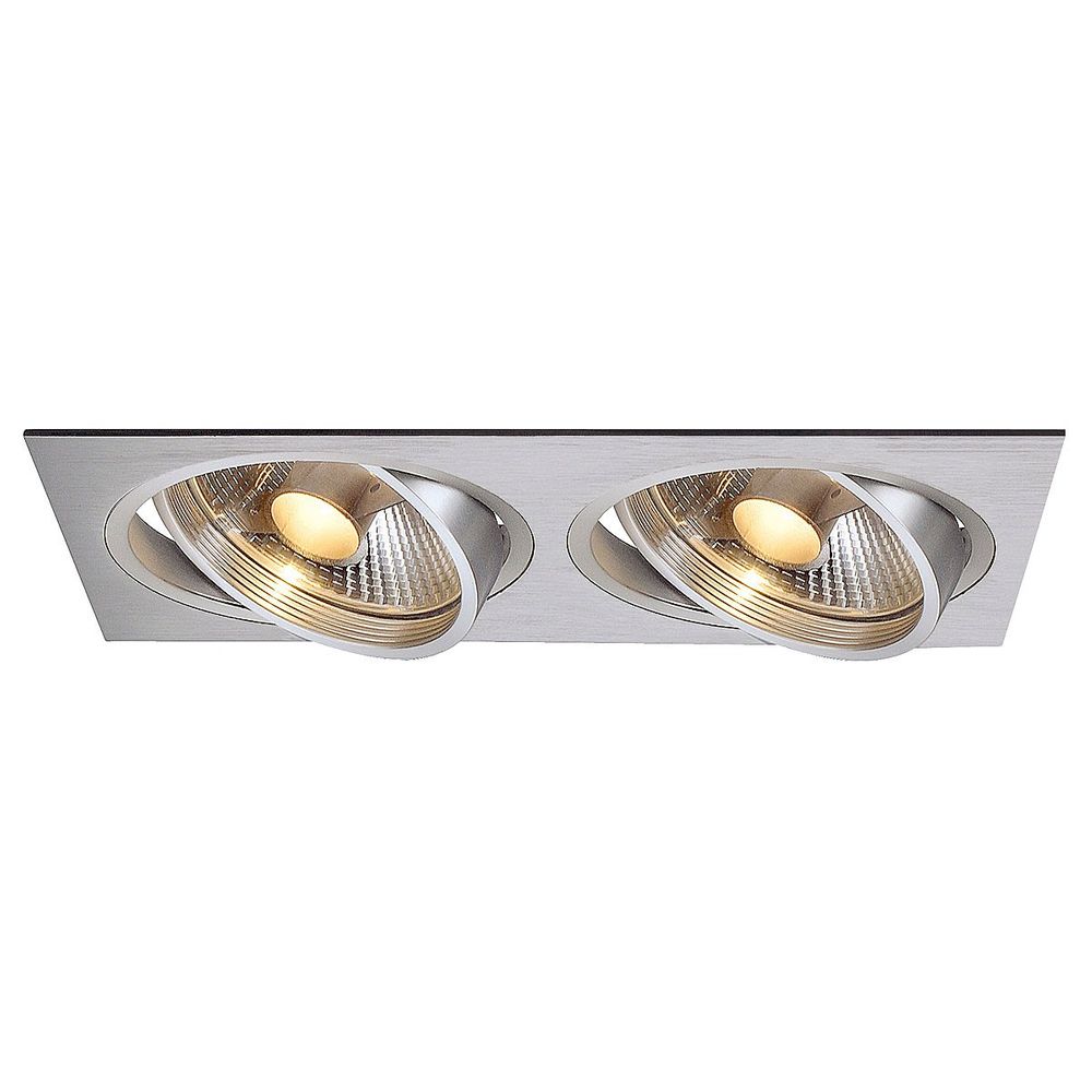 S.Luce SLV New Tria II Downlight ES111 rechteckig Alu-Gebürstet