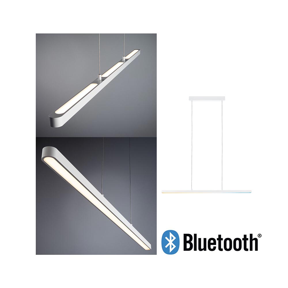 S.Luce LED Pendelleuchte Smart Home Bluetooth Lento Weiß