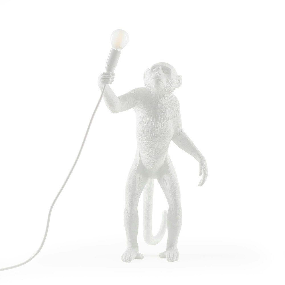 Seletti Monkey Tischlampe stehend Weiß 1
