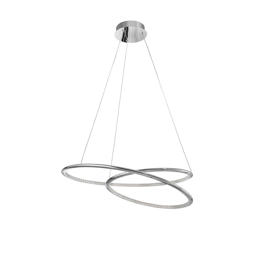 Nova Luce Plasencia LED Lampe à suspendre Ø 64cm Chrome 1