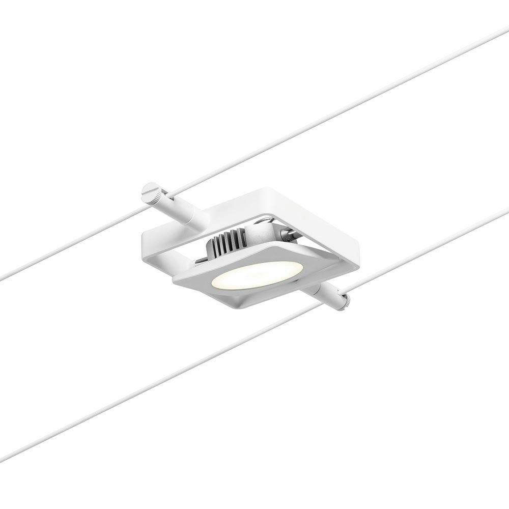 CorDuo LED Seilsystem Mac Einzelspot Weiß-Matt, Chrom 2