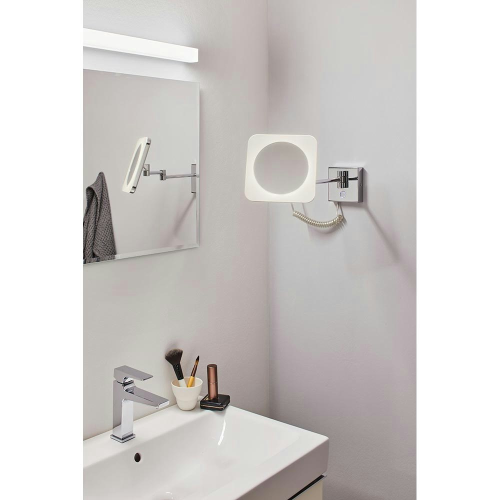LED HomeSpa Kosmetikspiegel Jora Dim-to-Warm Chrom, Weiß thumbnail 2