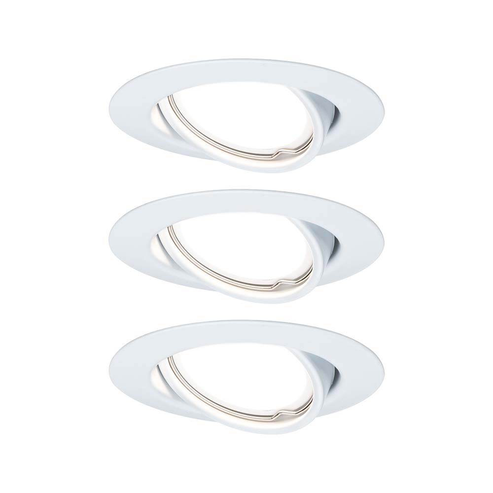 S.Luce Einbauleuchten-Base rund schwenkbar LED 3-stepdim 3x5W GU10 Weiß