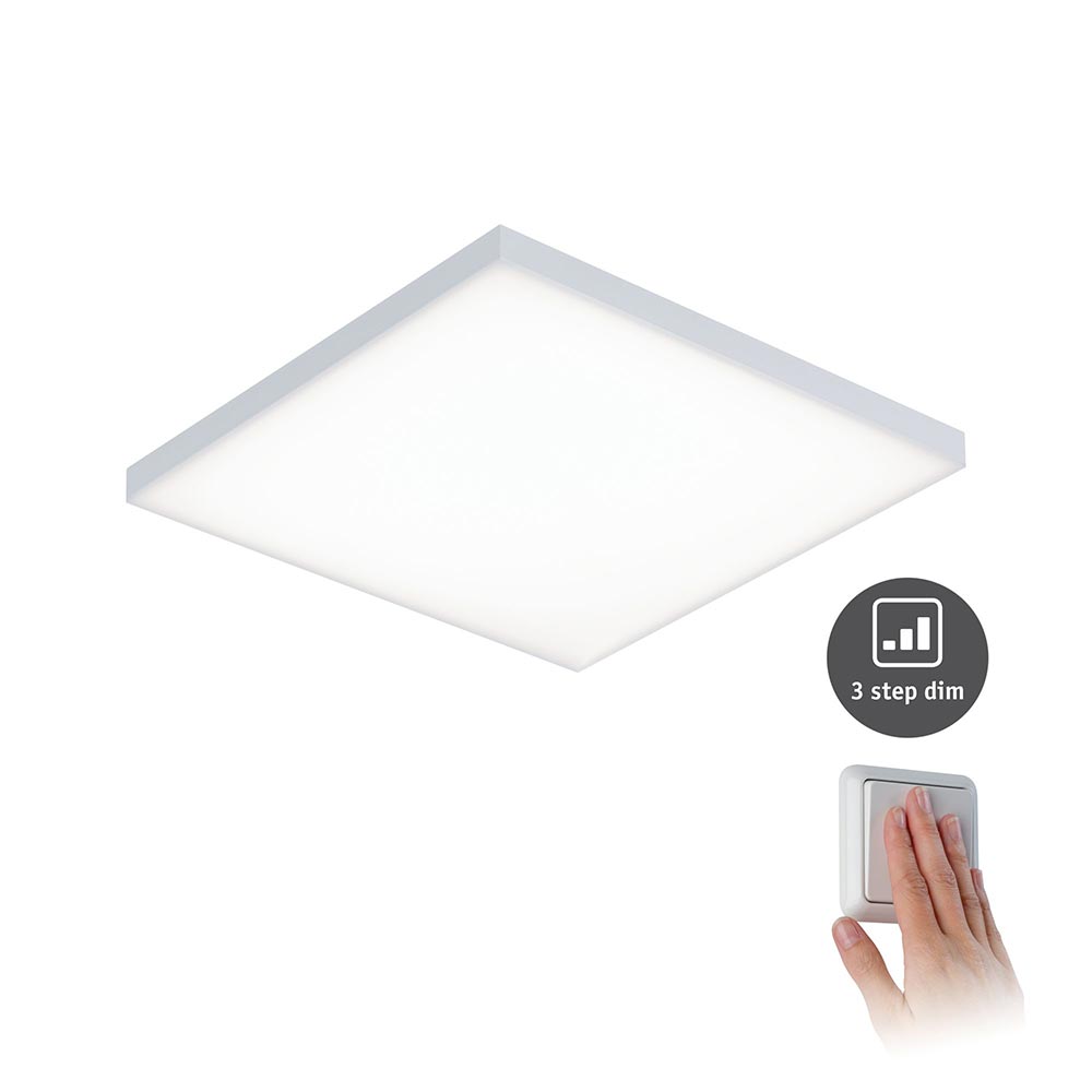 S.Luce LED Panel Einbau-Deckenleuchte Velora mit 3 Stufen-Dimmer Eckig