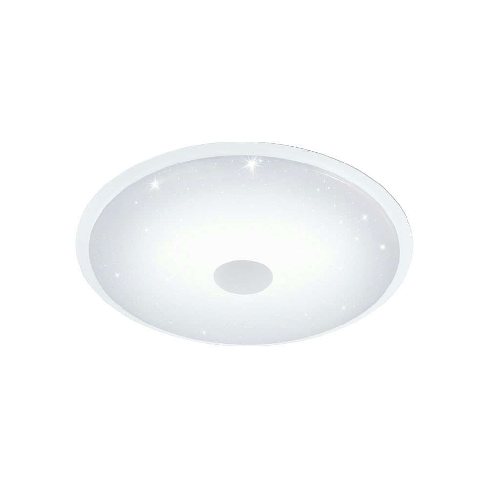 LED Deckenlampe Lanciano Ø 86cm Kristalleffekt CCT + Fernbedienung Weiß 