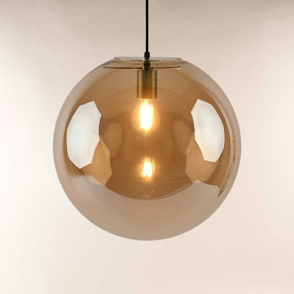 s.luce Orb Lampe décorative LED Boule en verre Ornement de Noël » Ø 20cm,  Fumée